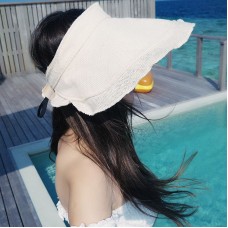Mujer Summer Sun Hat Ruffled Adjustable Foldable Outdoor Beach Wide Brim Caps   eb-57389797